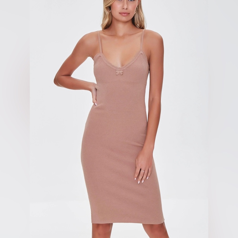 Forever 21 Lace Trim Bodycon Dress
